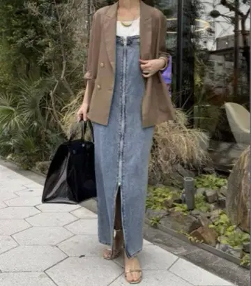 DOUDOU 두두 텐셀 데님 점프수트 블루