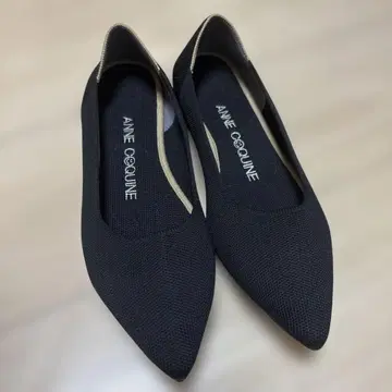 ANNE COQUINE 블랙 플랫슈즈 L