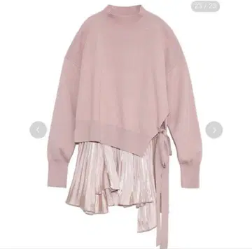 snidel 플리츠 레이어드 니트 풀오버