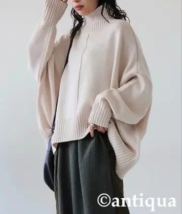 새상품 [ ANTIQUA ] 안티카 인기 하이넥 니트