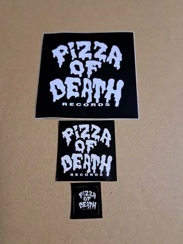 덤 포함 PIZZA OF DEATH 스티커 3장 HI-STANDARD