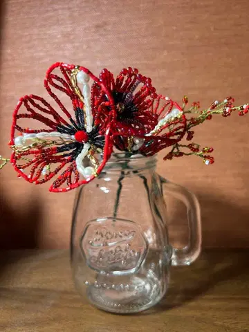 성인식용 헤드피스 비즈 플라워