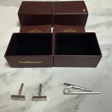 Orobianco 커프스 단추 & 넥타이핀 세트