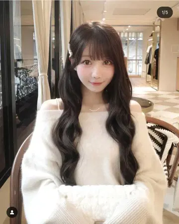 snidel 폭스 알파카 오프숄더 풀오버 오타니 에미리 스나이델