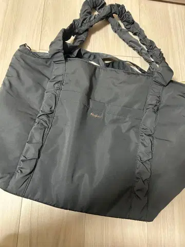 프랑프랑 클래식 플라워 트래블 백 다크 그레이