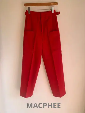 MACPHEE 울 팬츠 빨간색 32 사이즈