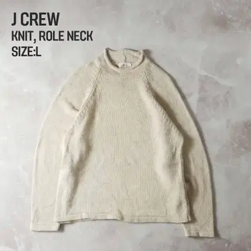 jcrew 90s 롤넥 니트 화이트 L