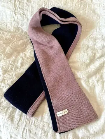 DRIES VAN NOTEN 바이컬러 니트 머플러