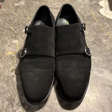 UNITED ARROWS 더블 몽크 스트랩 신발 블랙 6 1/2