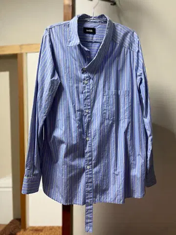 soduk 스도크 스트라이프 셔츠 비대칭