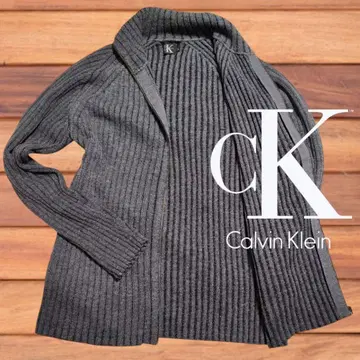 캘빈클라인 울 혼방 니트 지퍼 자켓