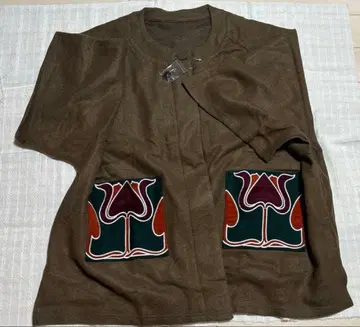 펠리시모 시럽 마조리카 타일 아플리케 판초 미사용 새상품 LL