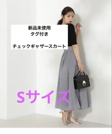 PROPORTION BODY DRESSING 체크 개더 스커트