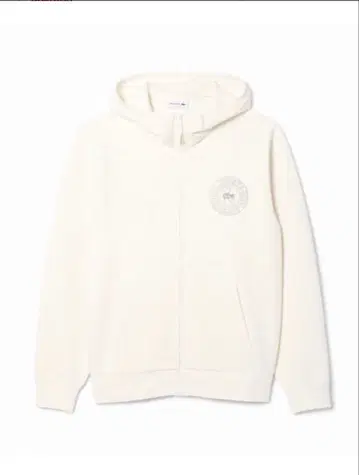 미사용 새상품 LACOSTE 로고 자수 집업 후드티