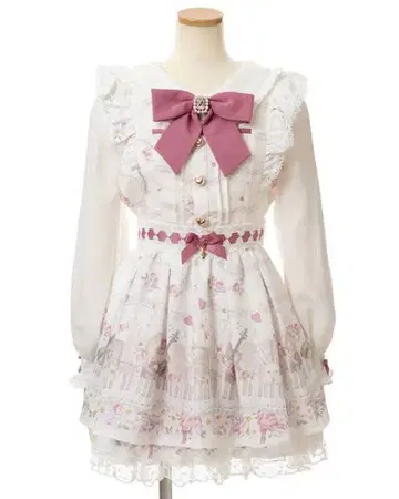 LIZLISA Melody Bunny 패턴 셋업 white