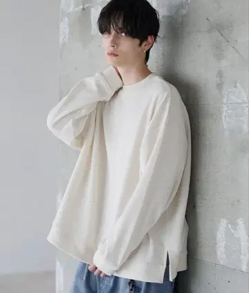 [ 25AW ] 컷 코듀로이/빈티지 가공 크루넥 풀오버 M