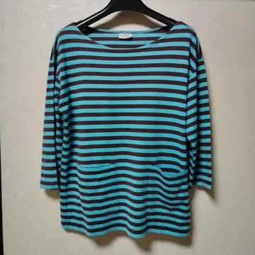 마리메꼬 보트넥 7부 소매 티셔츠 XS 사이즈