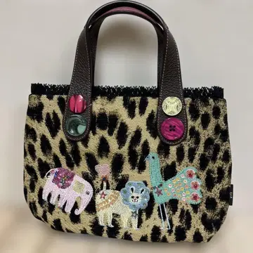 미사용급 Think Bee! 싱크비 토트백 레오파드 애니멀 무늬