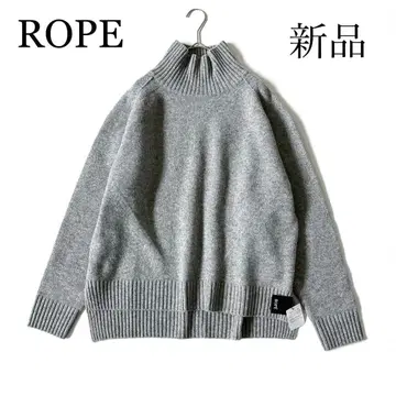 2802y 택 포함 새상품 로페 터틀넥 리브 니트 그레이 M