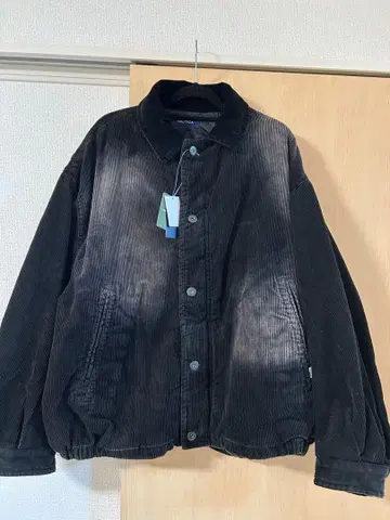 NAUTICA 페이드 워시드 패딩 코듀로이 블루종