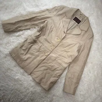 레이디 고트 [ L 상당 ] 램 가죽 테일러드 자켓 아이보리