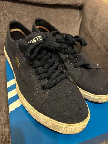 라코스테 네이비 캐주얼 스니커즈 42