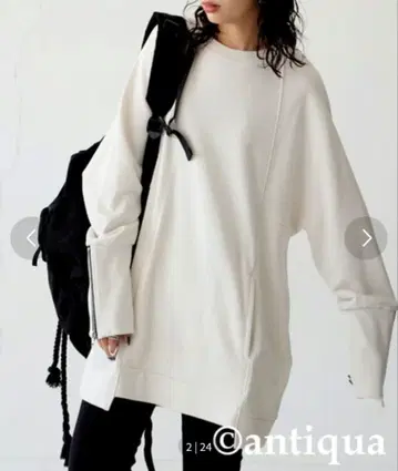 안티카 지퍼 디자인 풀오버