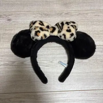 미키 귀 머리띠 레오파드 무늬