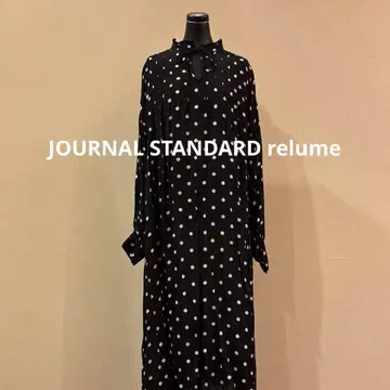 블랙 화이트 도트 원피스