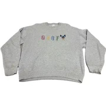 [ 구제 의류 ] 디즈니 GOOF 자수 그레이 맨투맨