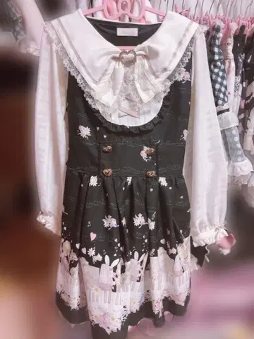 LIZLISA 리즈리사 Melody Bunny 패턴 원피스