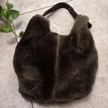 컨디션 최상 AnitaBilardi 무스탕 백 원숄더 이탈리아제 레어