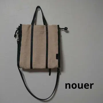 nouer 스트라이프 디자인 토트백 여성용 숄더