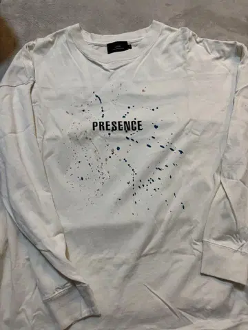 SLICK 스플래쉬 프린트 긴팔 티셔츠 M