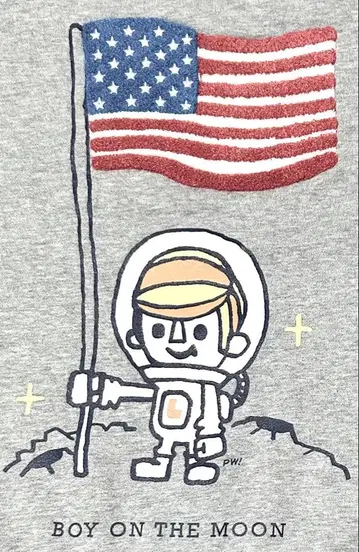 컨디션 최상 랜드리 트레이닝복 속기모 미국 국기 그레이