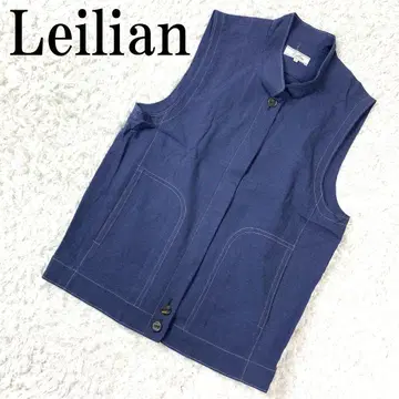 Leilian 레리안 슬리브리스 셔츠 블루 11 B829