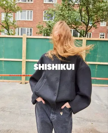 시시쿠이 울 자켓 네이비