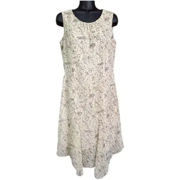 ARTICLE 아티클 원피스 크림 슬리브리스 꽃무늬 13AR