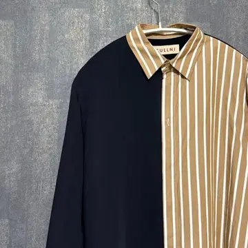 CULLNI 블랙/스트라이프 긴팔 셔츠 21-SS-019