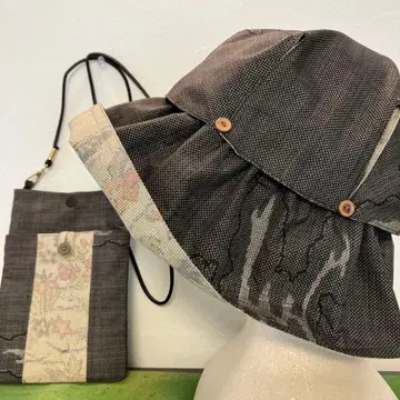 모자와 숄더 미니백 기모노 리메이크