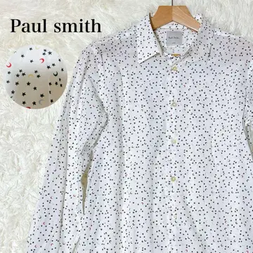 Paul smith 폴스미스 문스타 달 별 패턴 긴팔 셔츠 화이트