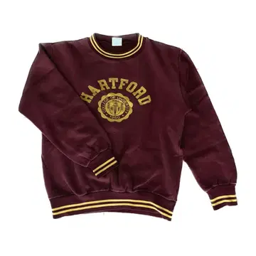 HARTFORD 로고 포함 버건디 트레이닝복 칼리지 트레이닝복 구제 의류