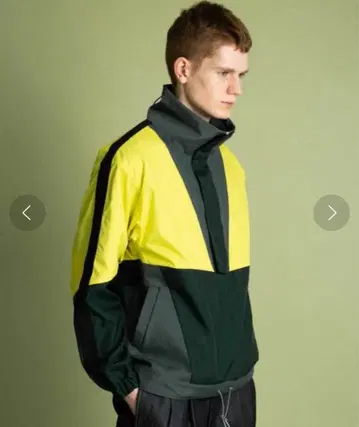 UNITED TOKYO 컬러 블록 아노락 블루종