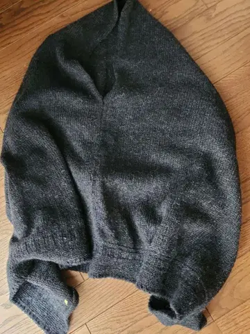 45R 니트 판초 셰틀랜드 울