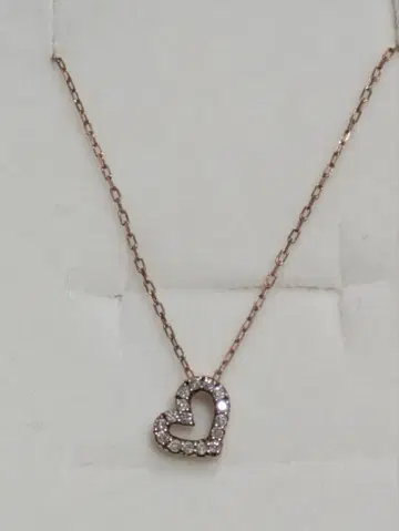 K10 하트 다이아 목걸이 0.08ct