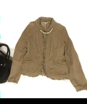 로라 애슐리 프릴 코듀로이 자켓 코트