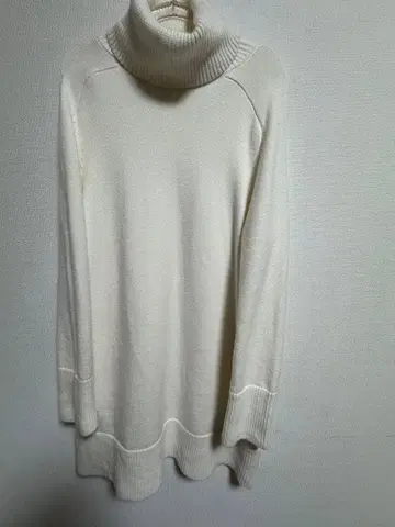 자라 니트 원피스 화이트 하이넥 원피스