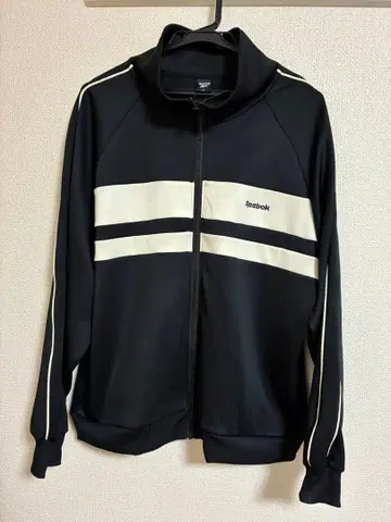 Reebok 스트라이프 저지 L 블랙/화이트