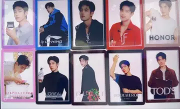 샤오잔  최신 사진 아크릴 미니 카드 10장 세트