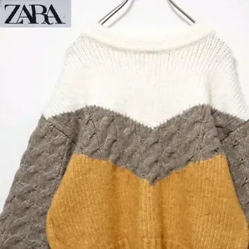 스테디셀러 자라 절개 케이블 니트